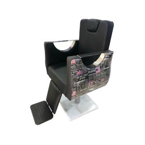 Silla barbera con diseño abtracto